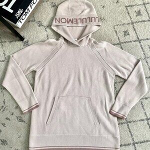 $160 LULULEMON Soothe Away Hoodie Sweater Pullover Pink Bliss Copper Coil Size 6